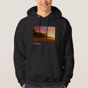 Sudadera Puesta de sol en la playa dorada, Hawaii