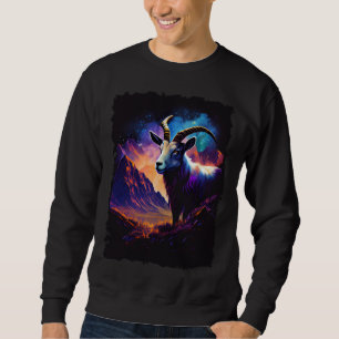 Sudadera Puesta de sol en las montañas de cabra retro 70s v