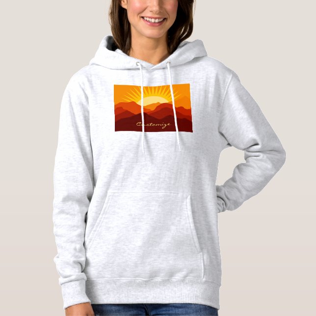 Sudadera Puesta de sol en montañas desérticas Thunder_Cove  (Anverso)