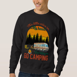 Sudadera Puesta de sol Retro Camping  Campista  Pequeña Voz