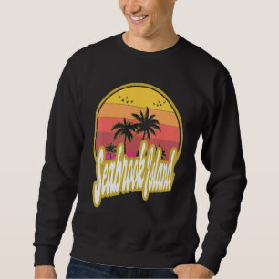 Sudadera Puesta de sol retro de la playa de Seabrook Island