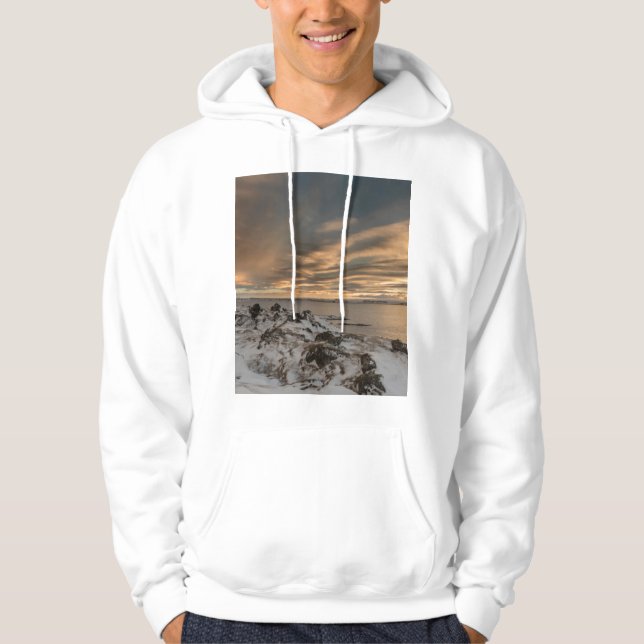 Sudadera Puesta de sol sobre el lago Myvatn, Islandia (Anverso)