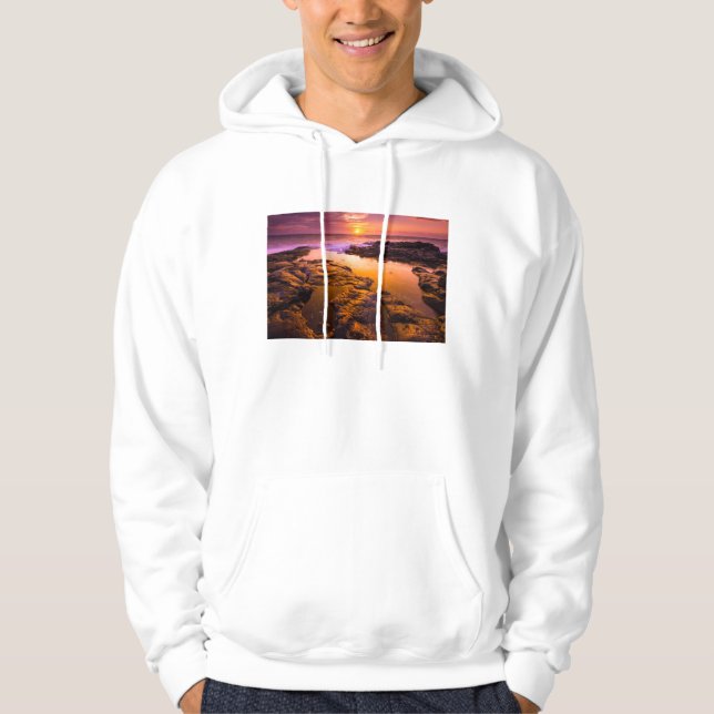 Sudadera Puesta de sol sobre pozas de marea, Hawái (Anverso)