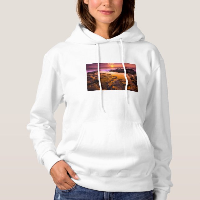 Sudadera Puesta de sol sobre pozas de marea, Hawái (Anverso)