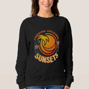 Sudadera Puesta de sol Trendy Retro Vintage Persiguiendo la