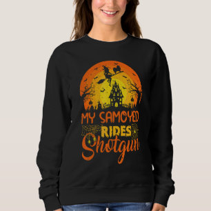 Sudadera Puesta de sol vintage Mi perro Samoyed va de copil