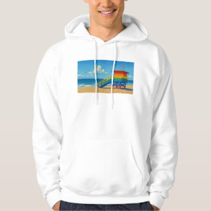 Sudadera Puesto de vigilancia del arco iris de la playa de