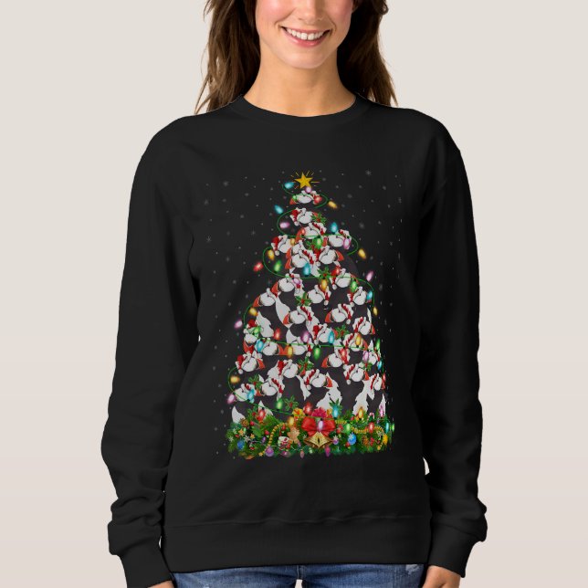 Sudadera Puffin Bird   Xmas Lights Santa Puffin Christmas T (Anverso)