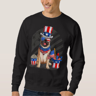 Sudadera Pug American 4 de julio Independencia Patriótica E
