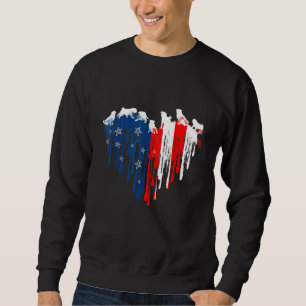 Sudadera Pug American Heart Flag Perro 4 De Julio