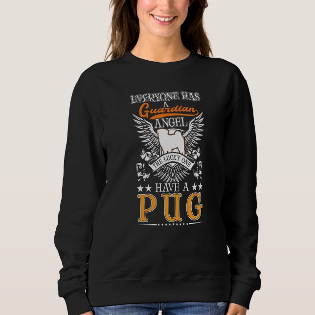 Sudadera Pug Ángel de la Guarda (Anverso)