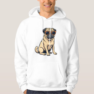 Sudadera Pug antiguo haciendo dab con gafas de sol Perro di