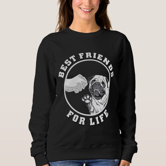 Sudadera Pug Best Friends For Life, Pug Dog Lover Gift Esse (Anverso)