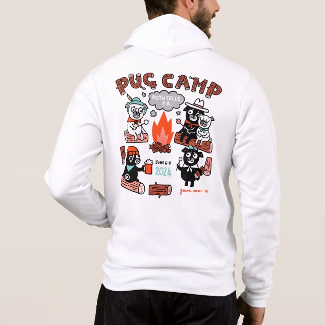 Sudadera Pug Camp 2024 Zip-up Hoodie (Reverso)
