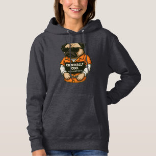 Sudadera Pug Criminalmente Genial � Diseño Divertido de Per