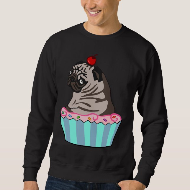 Sudadera pug cupcake Classic T-Shirt 261 (Anverso)