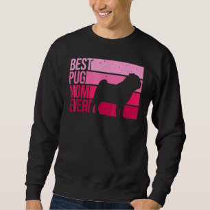 Sudadera Pug Cute Para Mamá Mujeres Rama Perro Mascota Cach