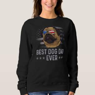 Sudadera Pug Dad Vintage American Flag Patriotic Dog 1
