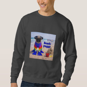 Sudadera Pug de la playa