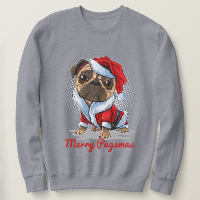 Sudadera Pug de Navidad (Anverso del diseño)