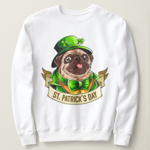 Sudadera Pug del Día de San Patricio