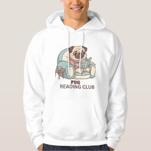 Sudadera Pug Divertido Leyendo Prosa y Patas
