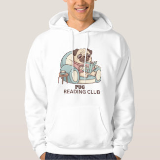 Sudadera Pug Divertido Leyendo Prosa y Patas