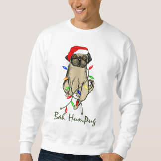 Sudadera Pug Dog Bah Humpug Navidades graciosos