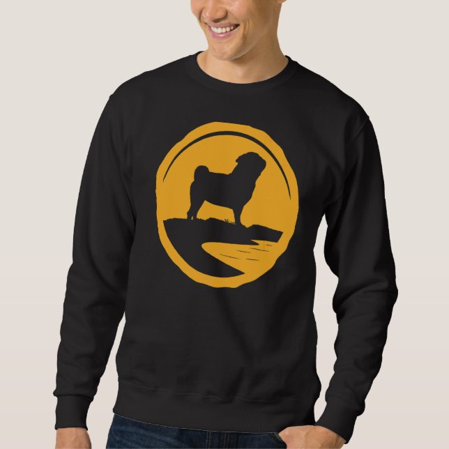 Sudadera Pug Dog Retro 1 (Anverso)
