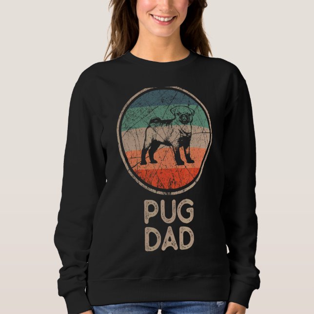 Sudadera Pug Dog Vintage Pug Dad (Anverso)