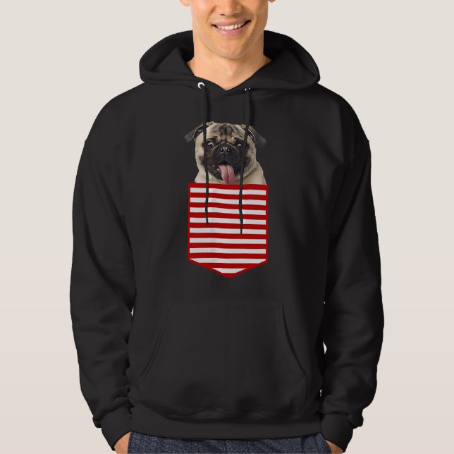 Sudadera Pug en Pocket Funny Dog Lover Classic T-Shirt 394 (Anverso)