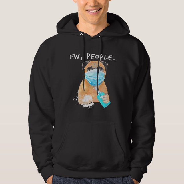 Sudadera Pug Ew People Dog Con Máscara Classic T-S (Anverso)