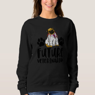 Sudadera Pug Futuro Veterinario Mujeres Aman Doctor Perrit