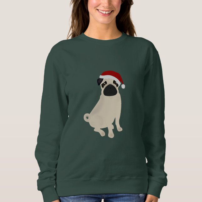Sudadera Pug Holiday Sweatshirt (Anverso)