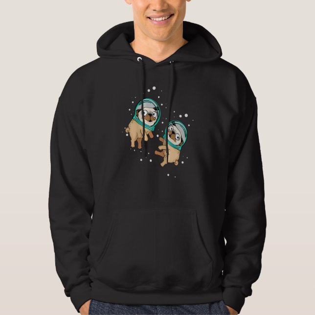 Sudadera Pug Lover Kids Astronaut Dog Owner Space Pug (Anverso)