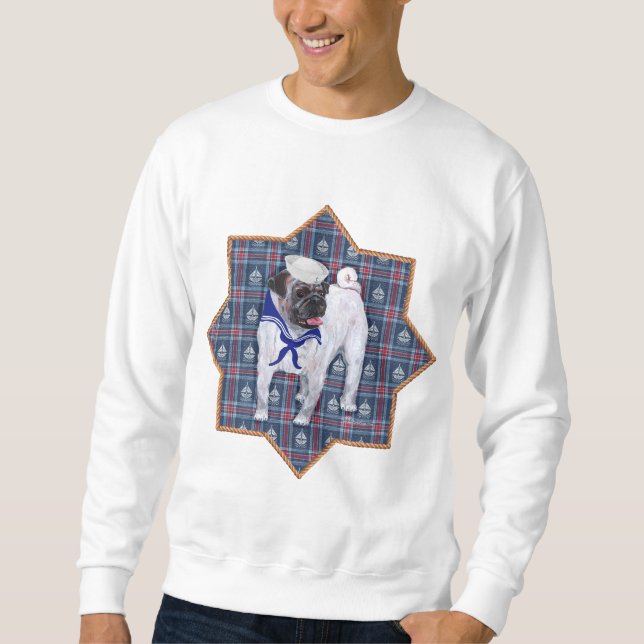Sudadera Pug Marinero (Anverso)