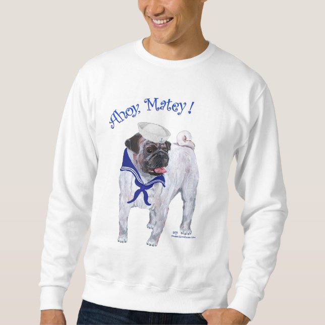 Sudadera Pug Marinero (Anverso)