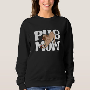 Sudadera Pug Mom Mamá Mamá Mamá Perro Para Mujeres Puglie 1