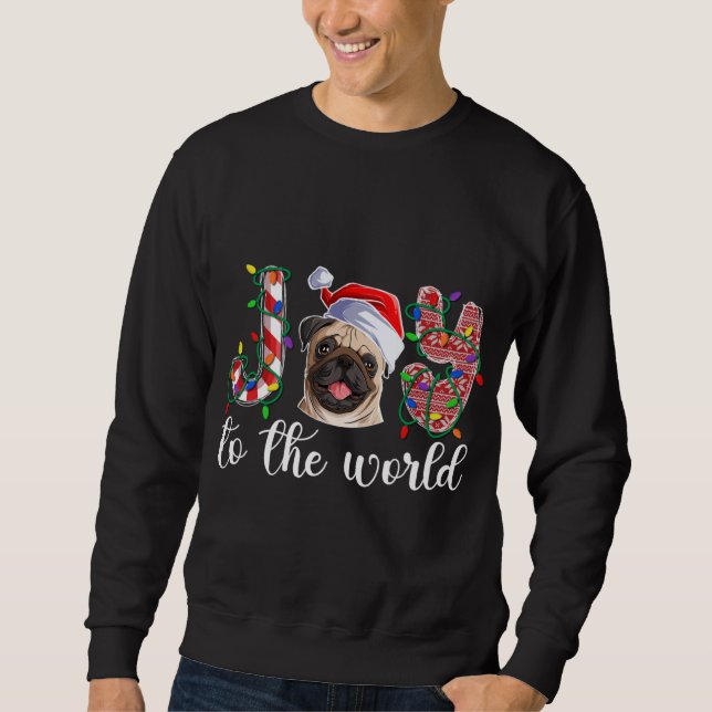 Sudadera Pug Navidades Pug Xmas Fiesta Pug Lover (Anverso)