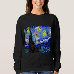 Sudadera Pug, Pug Lover, Perro nocturno estrellado