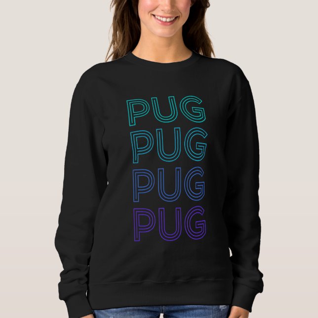 Sudadera Pug Retro (Anverso)