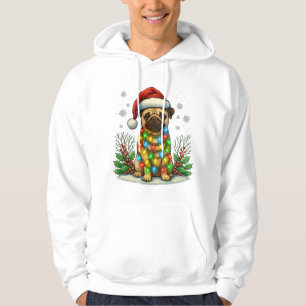 Sudadera Pug Santa Luces de Navidad – Regalo de Navidad Ado