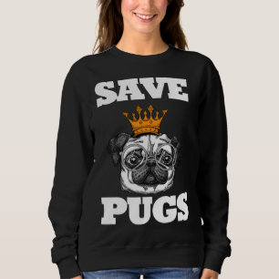 Sudadera Pug Save the Pugs Pug Lovers Dueños de perros Clás