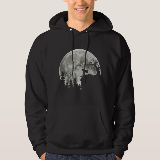 Sudadera Pug Standing On Mountain Moonlight Halloween (Anverso)