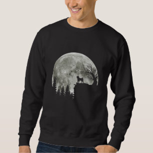 Sudadera Pug Standing On Mountain Moonlight Halloween