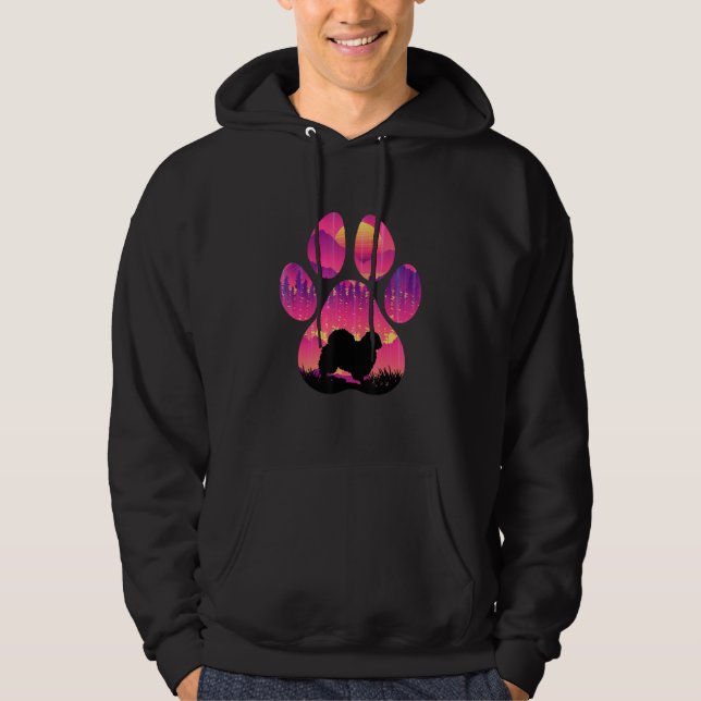 Sudadera Puginese Paw Mom Dad Dog  Women Men (Anverso)
