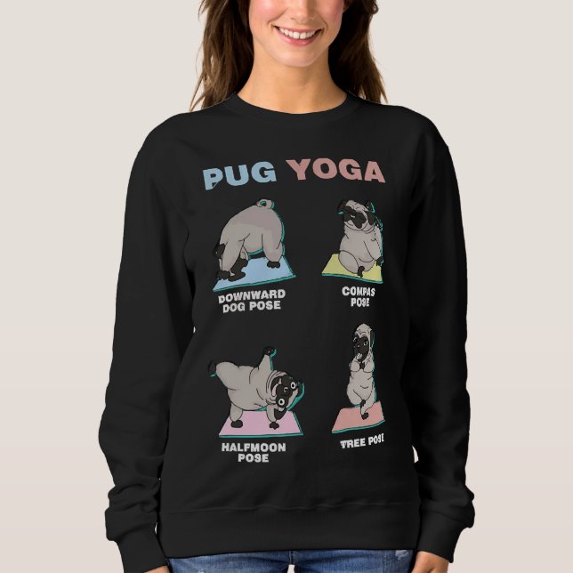 Sudadera Pugs Doggie Yogist Espiritual Meditación Classic T (Anverso)
