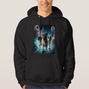 Sudadera Pugs En El Espacio Con Donas Pug Niños Niñas Hombr