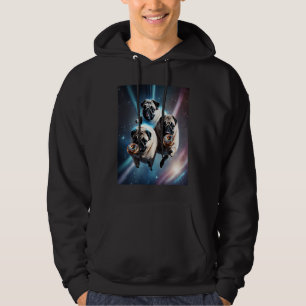 Sudadera Pugs En El Espacio Con Donuts Lindos Chicos Chicas