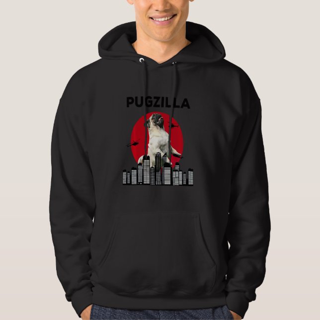 Sudadera Pugzilla Pug Mom Pug Dad Pug Animal (Anverso)